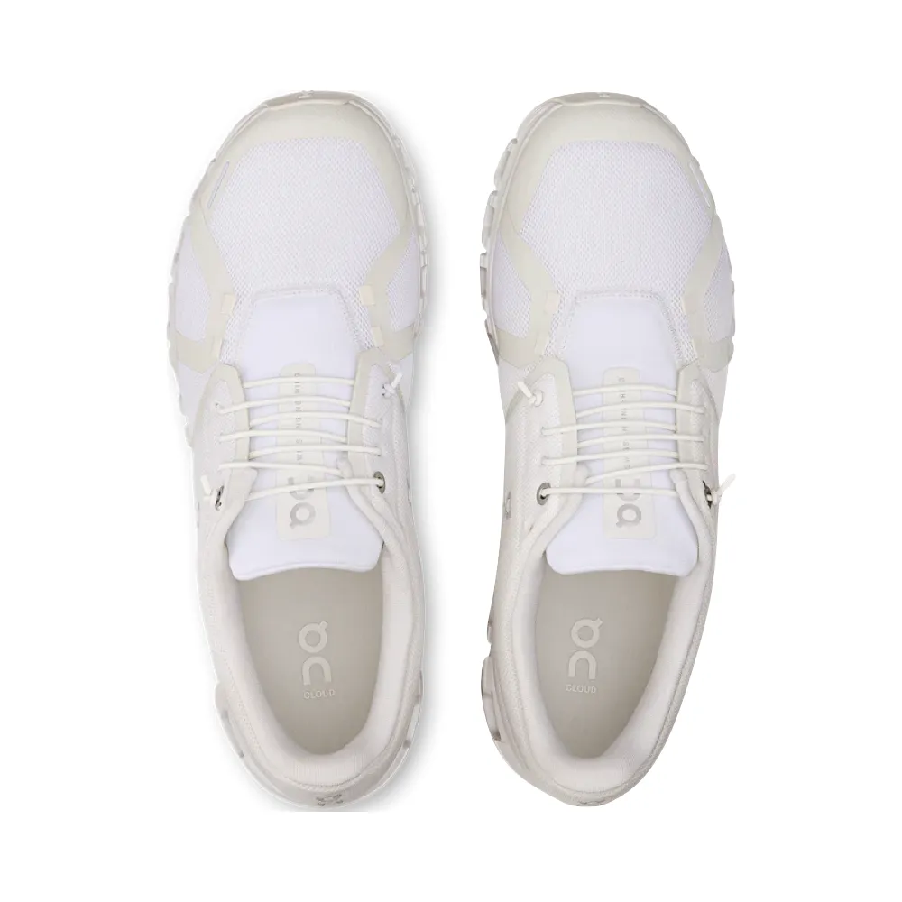 On Women's Cloud 6 Sneaker in White/White