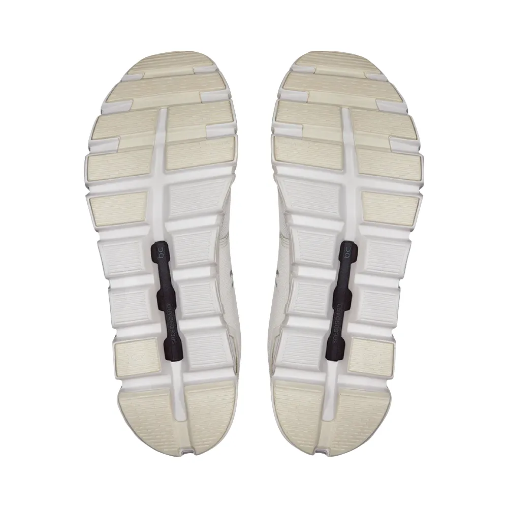 On Women's Cloud 6 Sneaker in White/White