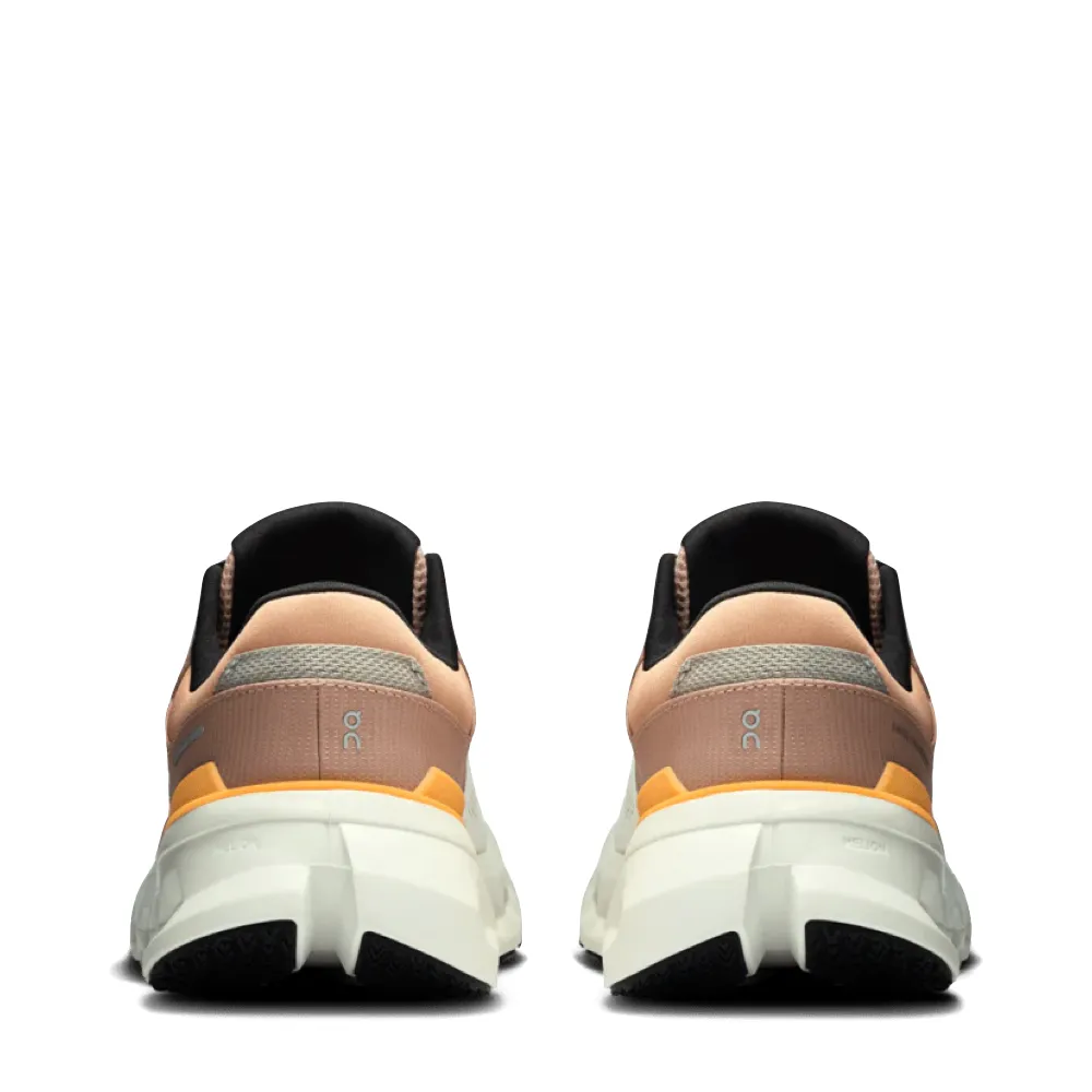 On Women's Cloudrunner 2 Sneaker in Pearl/Tangerine