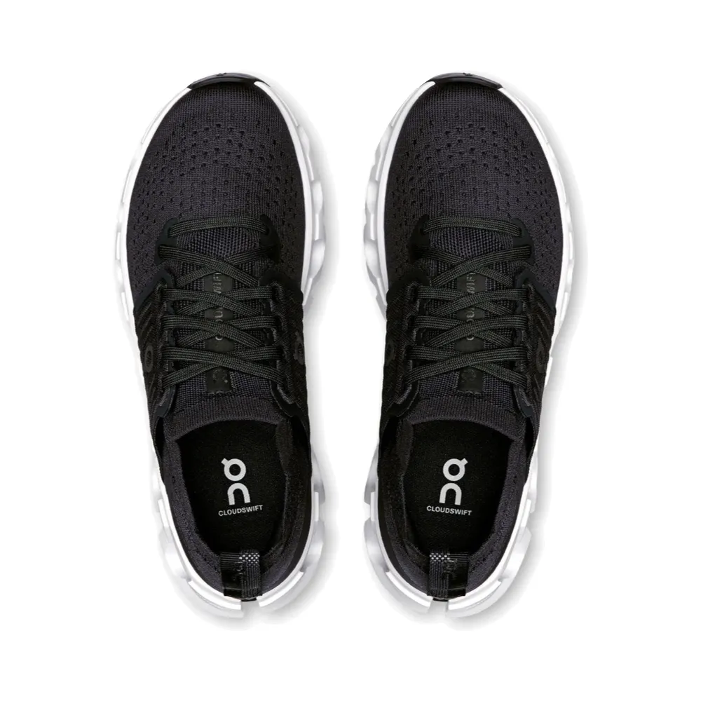 On Women's Cloudswift 4 Sneaker in Black/White