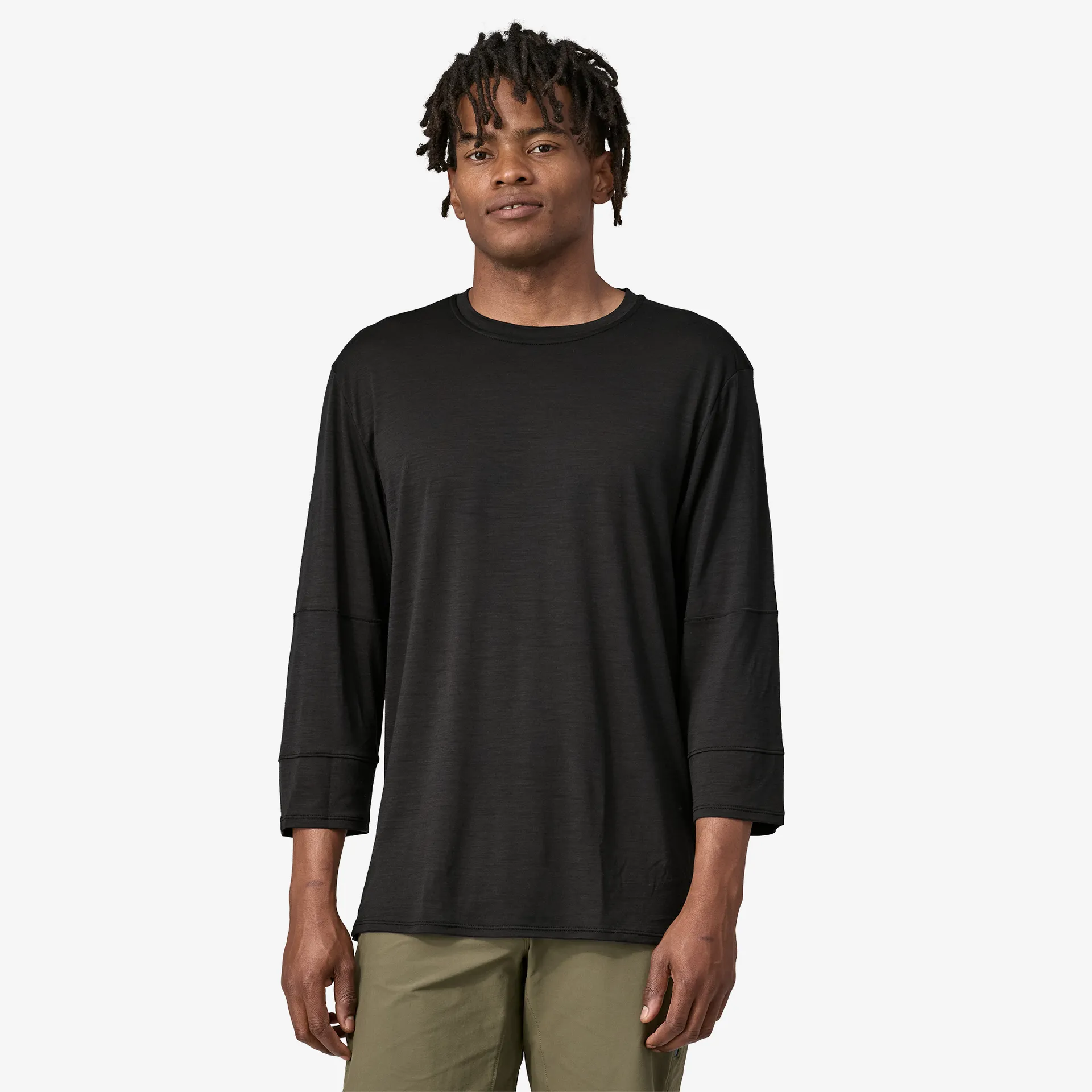 Patagonia Mens T-Shirts Men's Merino Blend 3/4-Sleeved Bike Jersey