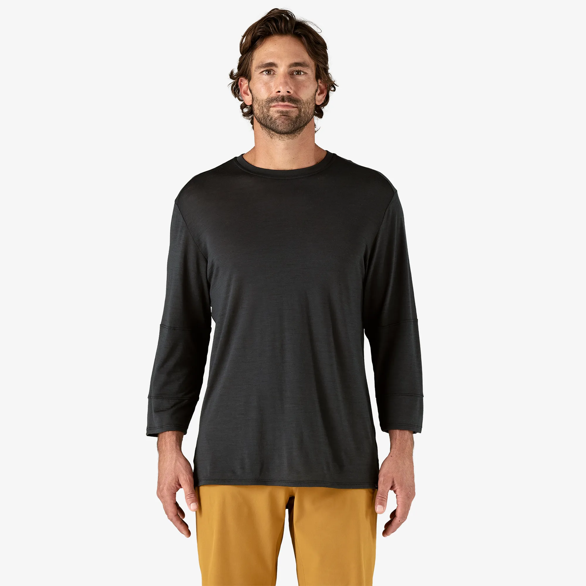 Patagonia Mens T-Shirts Men's Merino Blend 3/4-Sleeved Bike Jersey