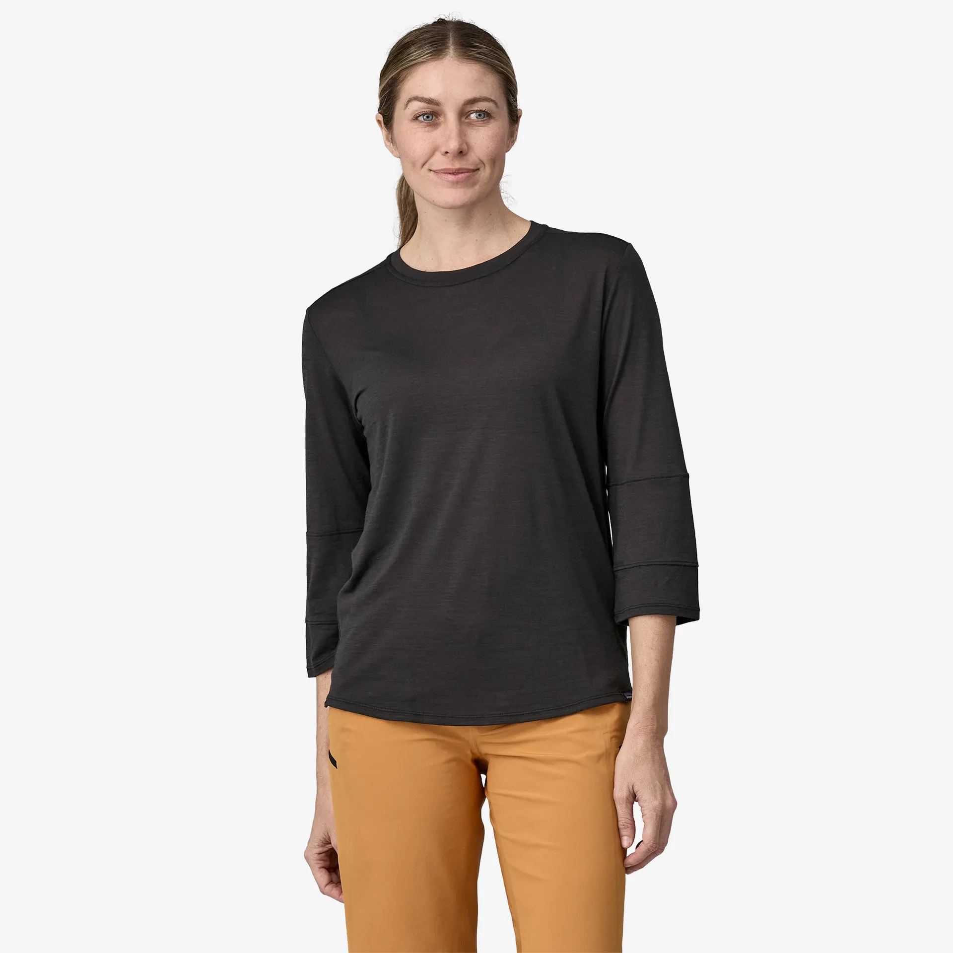Patagonia Womens T-Shirts Women's Merino Blend 3/4-Sleeved Bike Jersey