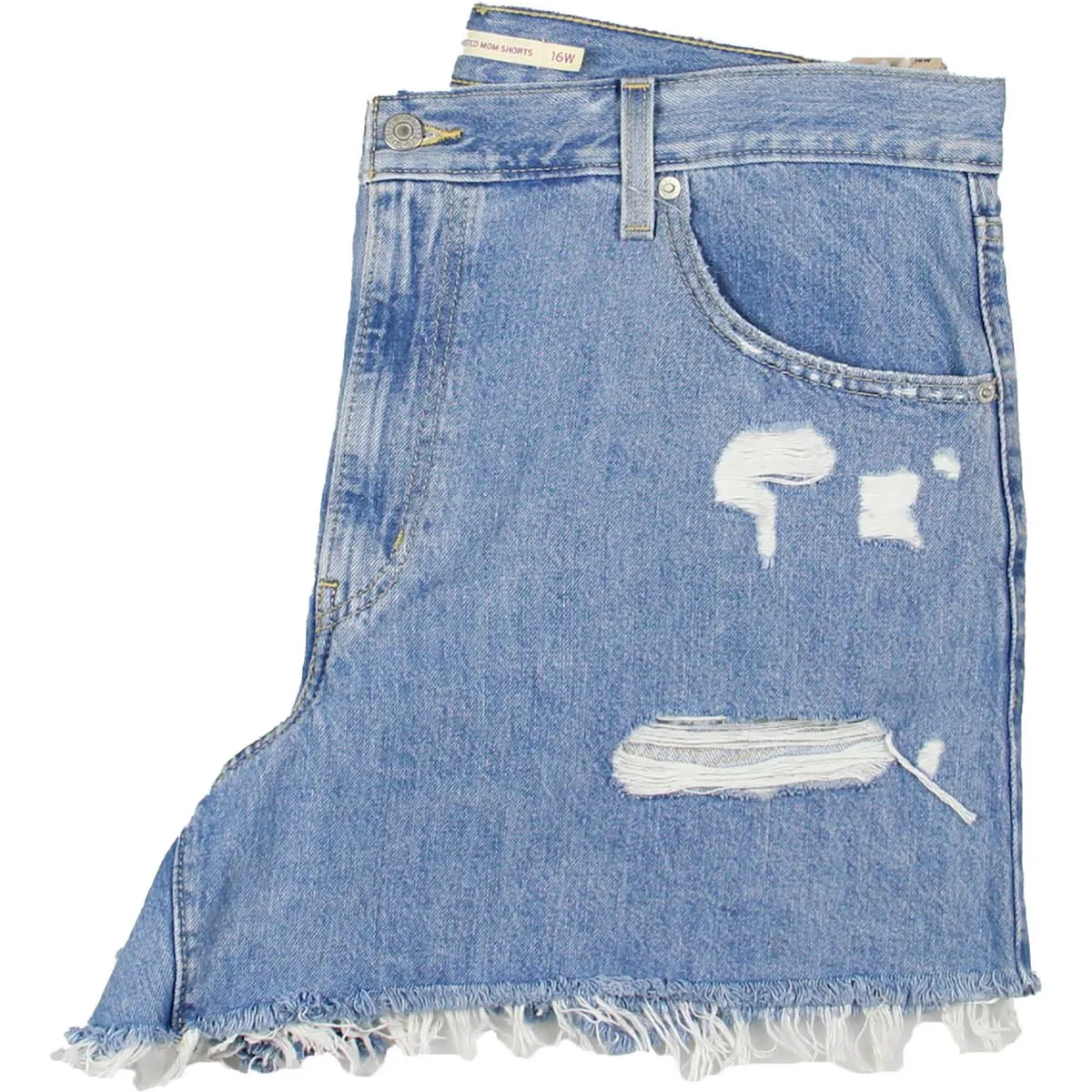 Plus Womens High Rise Destroyed Cutoff Shorts