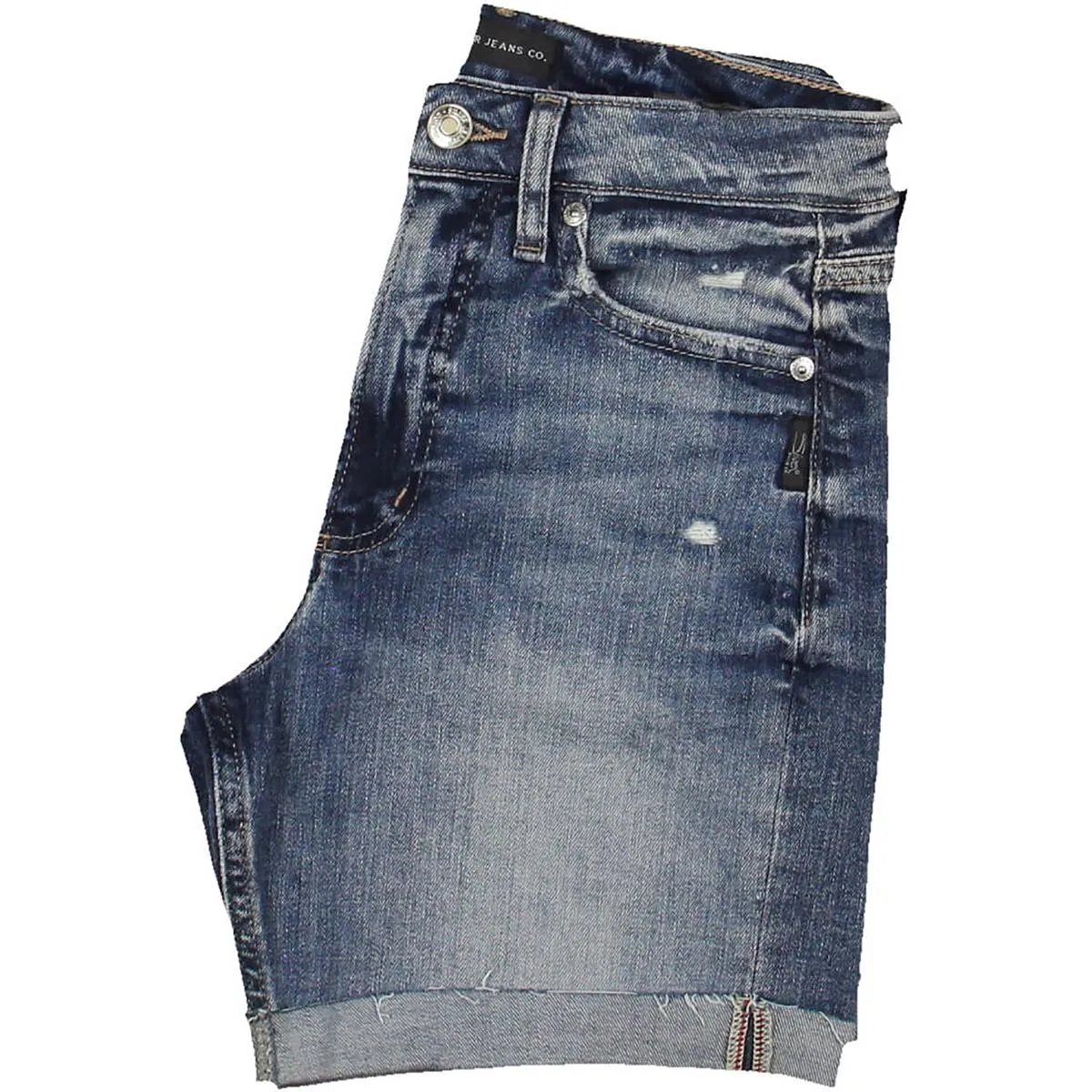 Plus Womens High Rise Mini Denim Shorts