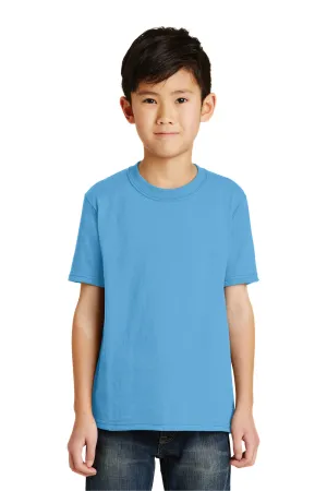 Port & Company Youth Core Short Sleeve Crewneck T-Shirt - Aquatic Blue