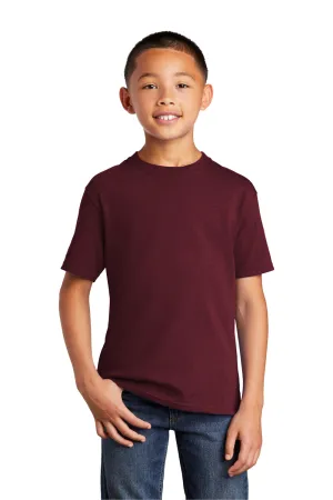 Port & Company Youth Core Short Sleeve Crewneck T-Shirt - Athletic Maroon