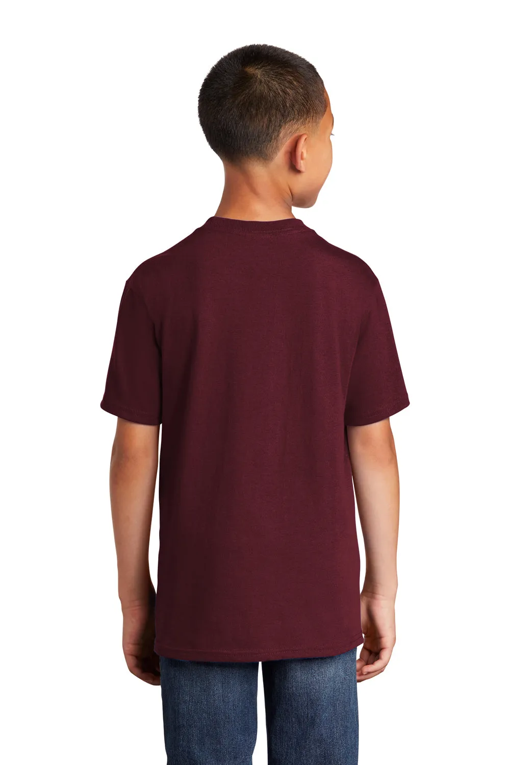 Port & Company Youth Core Short Sleeve Crewneck T-Shirt - Athletic Maroon