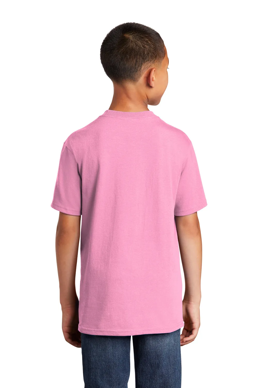 Port & Company Youth Core Short Sleeve Crewneck T-Shirt - Candy Pink