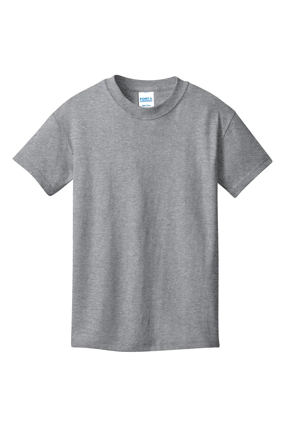 Port & Company Youth Core Short Sleeve Crewneck T-Shirt - Heather Grey
