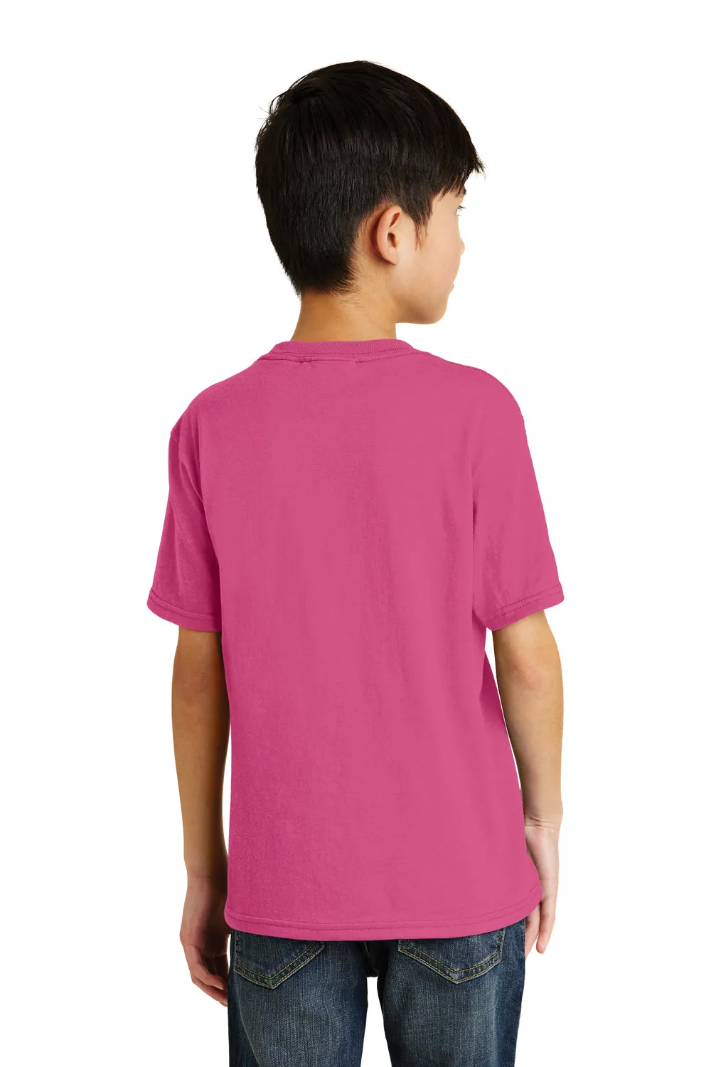 Port & Company Youth Core Short Sleeve Crewneck T-Shirt - Sangria Pink