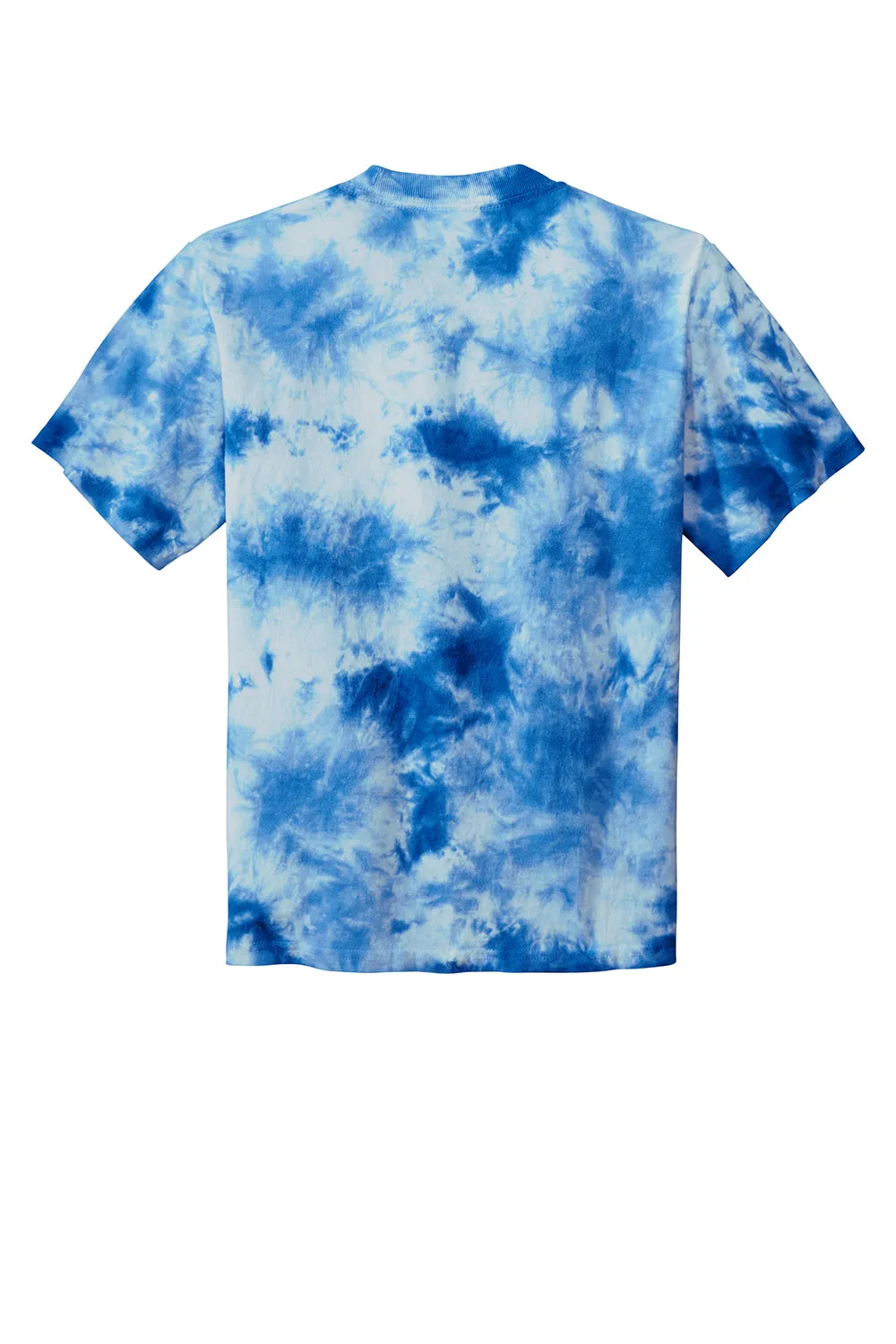 Port & Company Youth Crystal Tie-Dye Short Sleeve Crewneck T-Shirt - True Royal Blue
