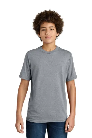 Port & Company Youth CVC Short Sleeve Crewneck T-Shirt - Heather Grey