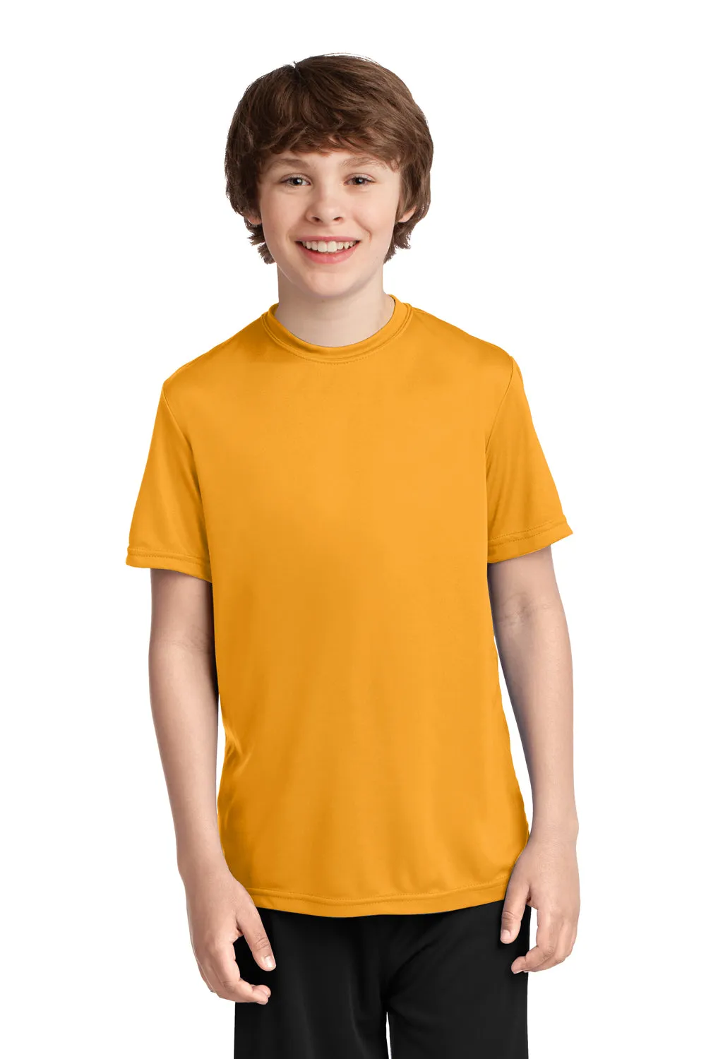 Port & Company Youth Dry Zone Performance Moisture Wicking Short Sleeve Crewneck T-Shirt - Gold