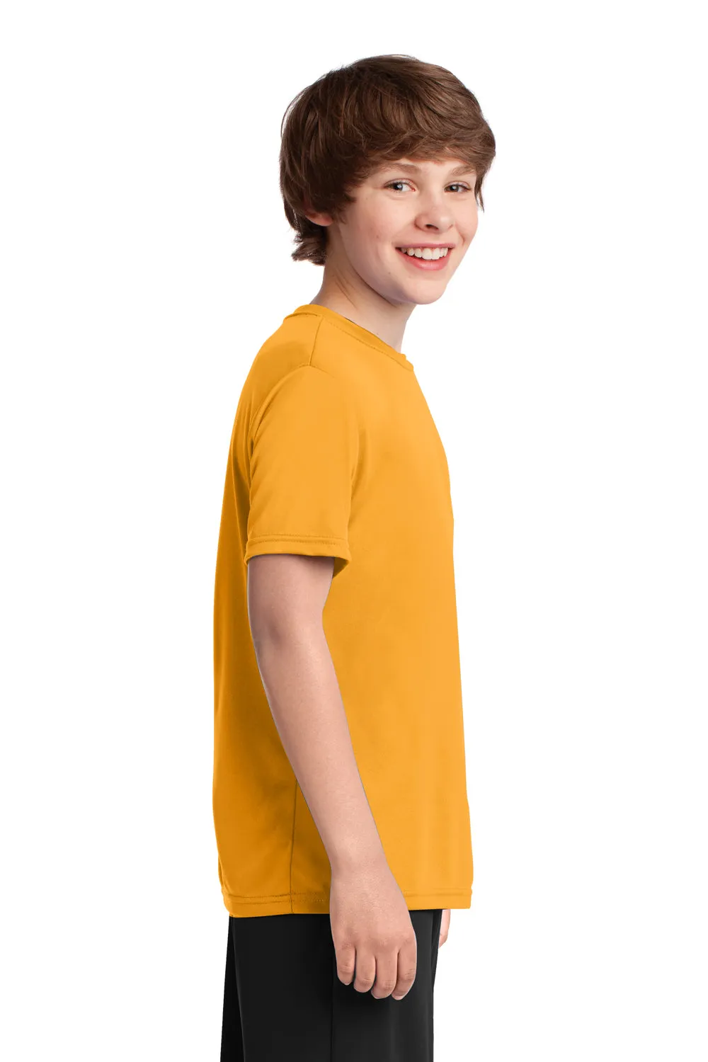 Port & Company Youth Dry Zone Performance Moisture Wicking Short Sleeve Crewneck T-Shirt - Gold