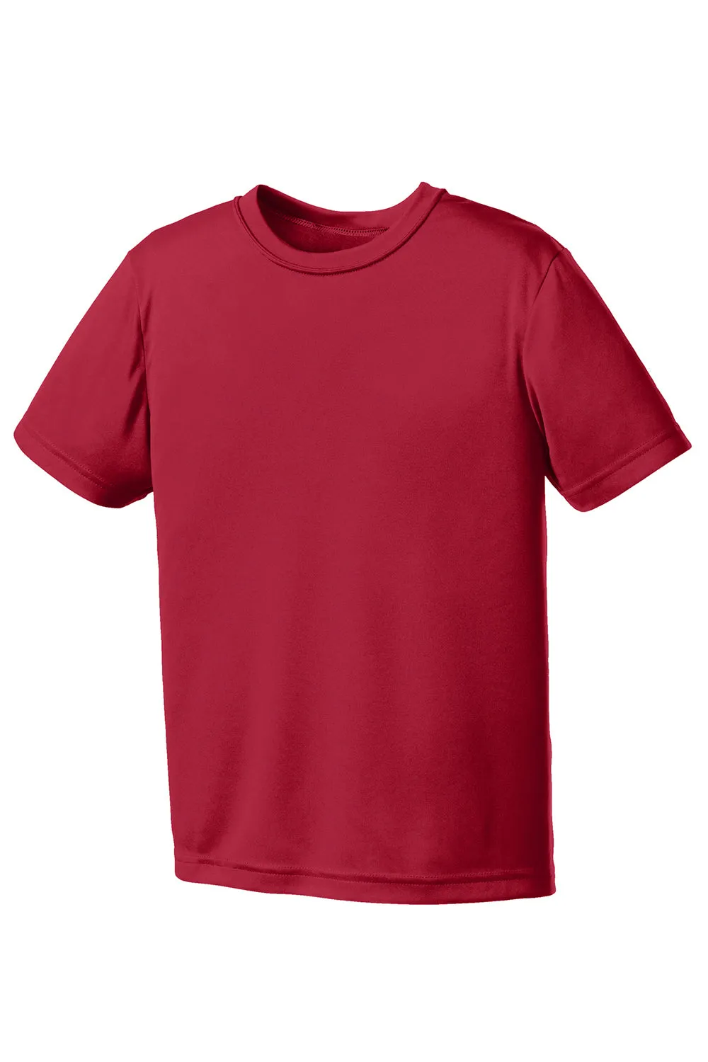 Port & Company Youth Dry Zone Performance Moisture Wicking Short Sleeve Crewneck T-Shirt - Red
