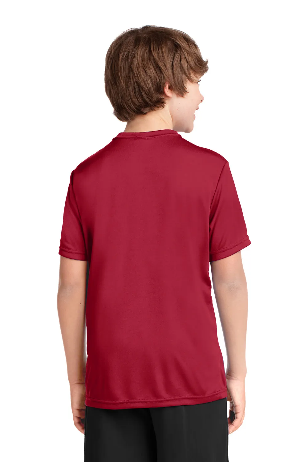 Port & Company Youth Dry Zone Performance Moisture Wicking Short Sleeve Crewneck T-Shirt - Red