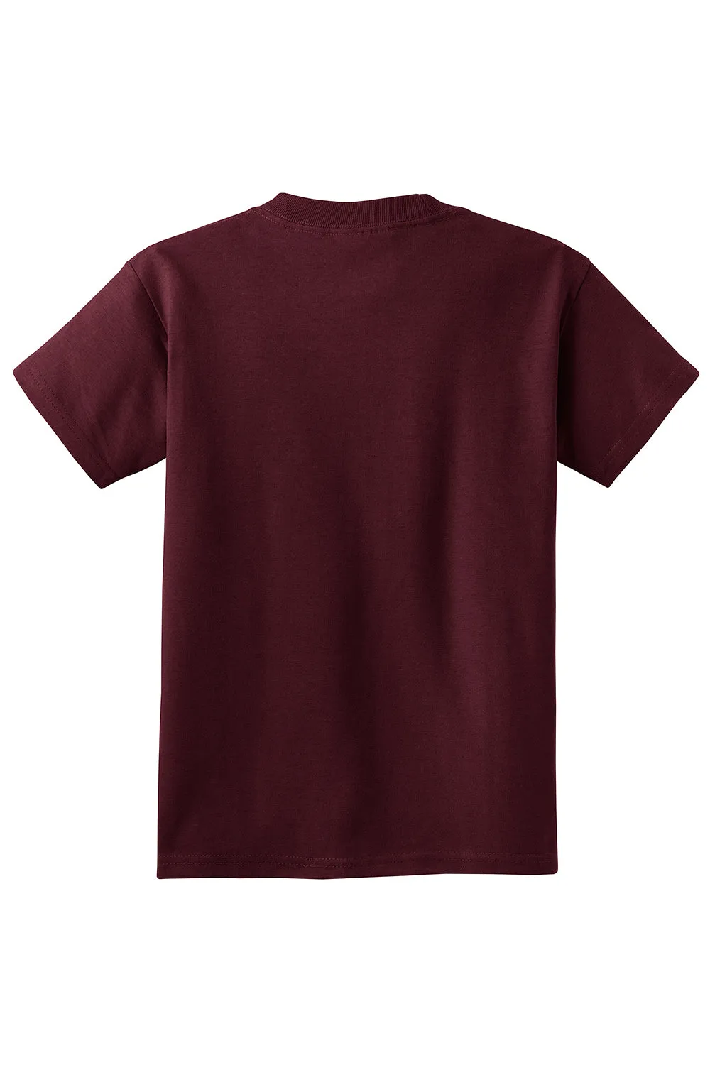 Port & Company Youth Essential Short Sleeve Crewneck T-Shirt - Athletic Maroon