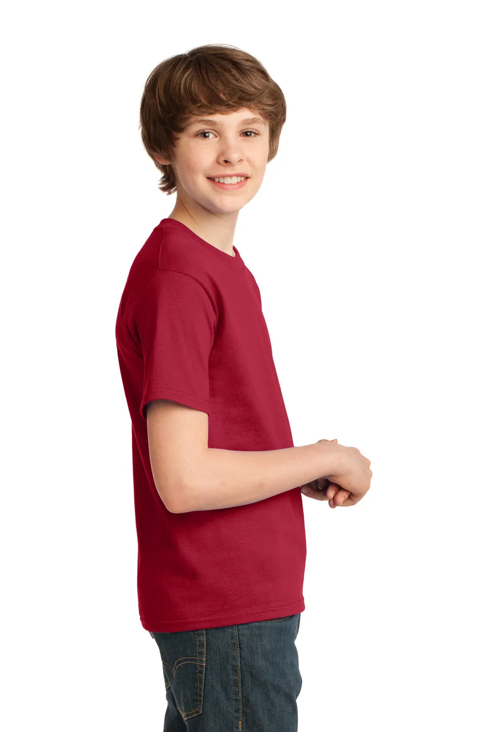Port & Company Youth Essential Short Sleeve Crewneck T-Shirt - Red