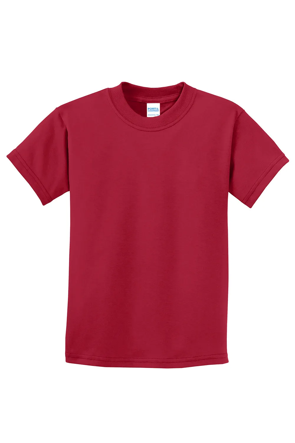 Port & Company Youth Essential Short Sleeve Crewneck T-Shirt - Red