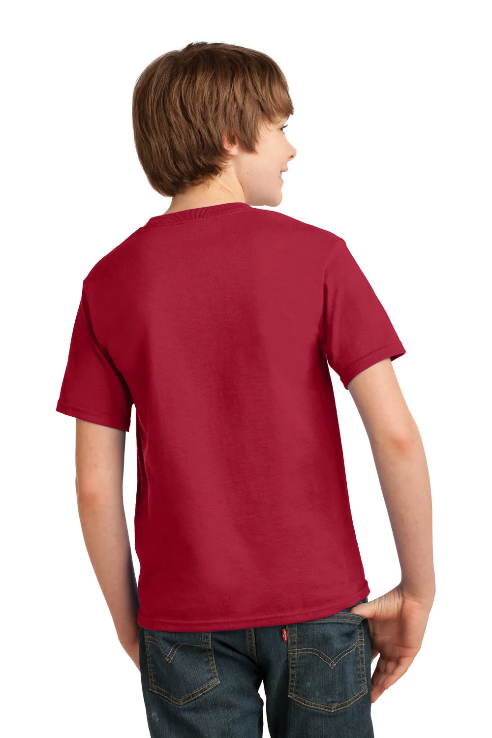 Port & Company Youth Essential Short Sleeve Crewneck T-Shirt - Red