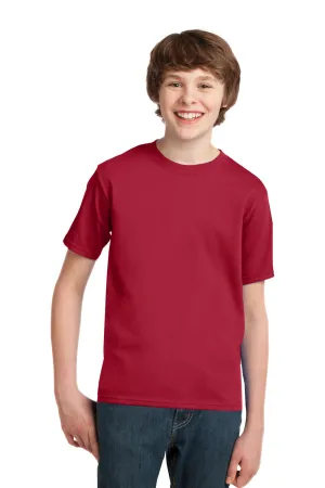 Port & Company Youth Essential Short Sleeve Crewneck T-Shirt - Red