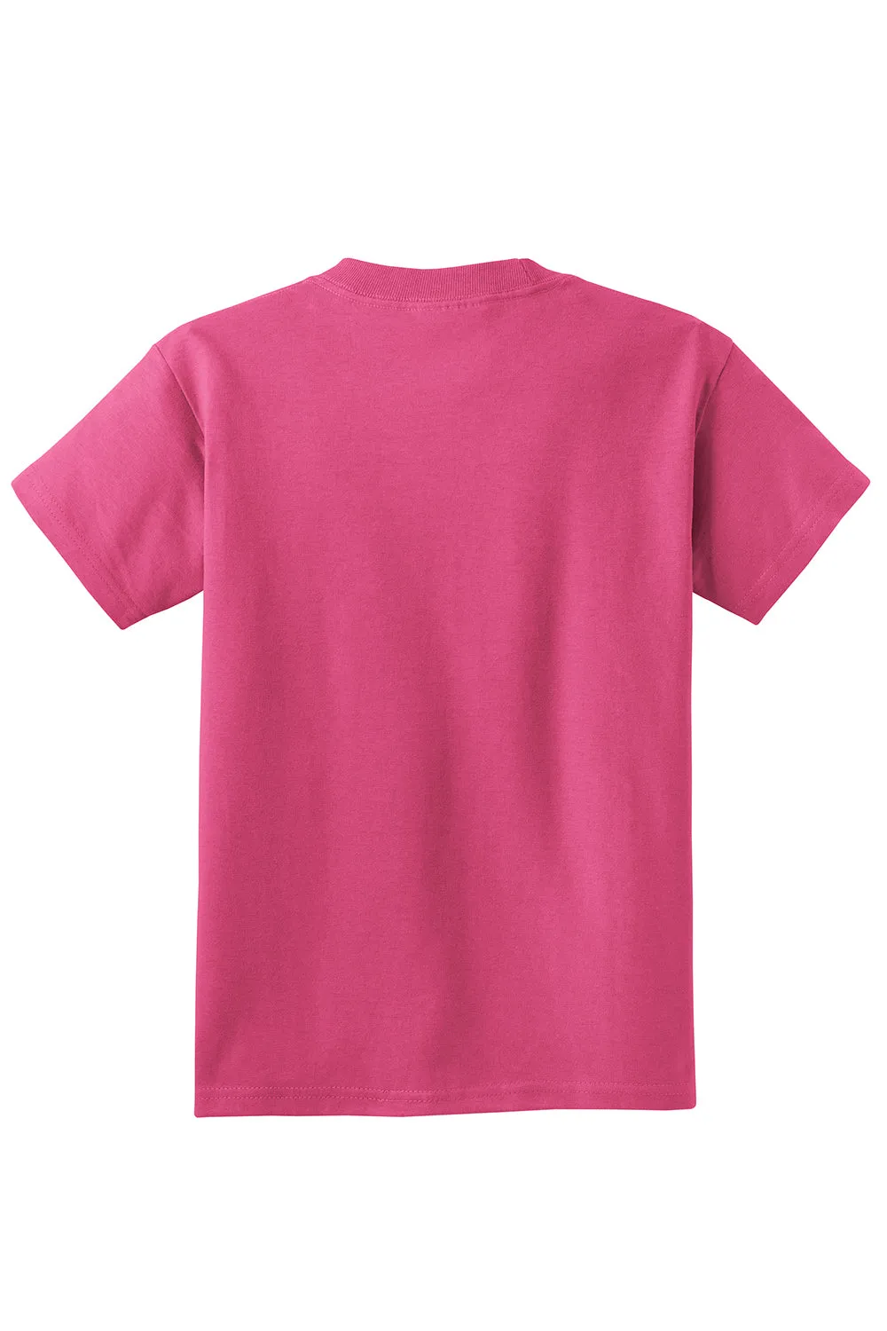 Port & Company Youth Essential Short Sleeve Crewneck T-Shirt - Sangria Pink