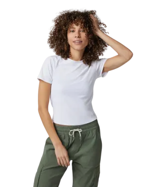 Pose Fitted T-Shirt in White