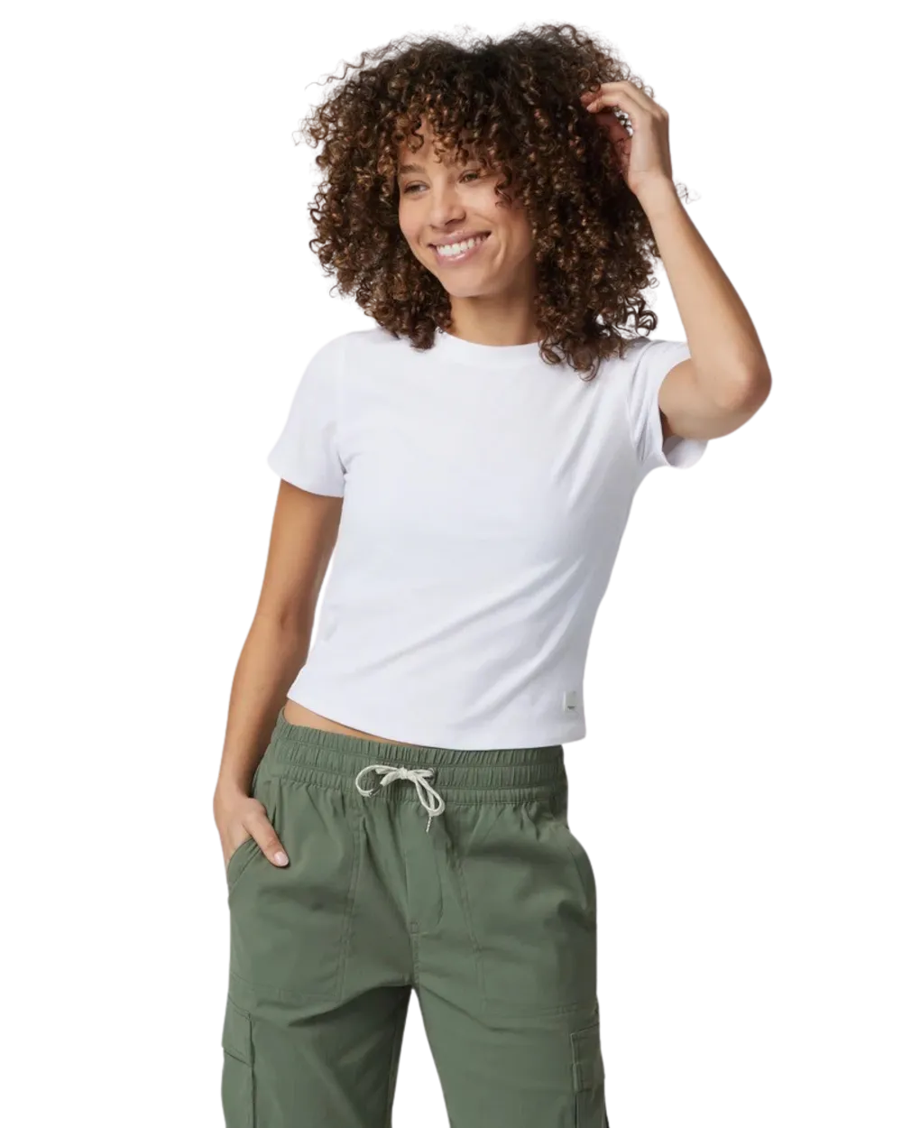 Pose Fitted T-Shirt in White