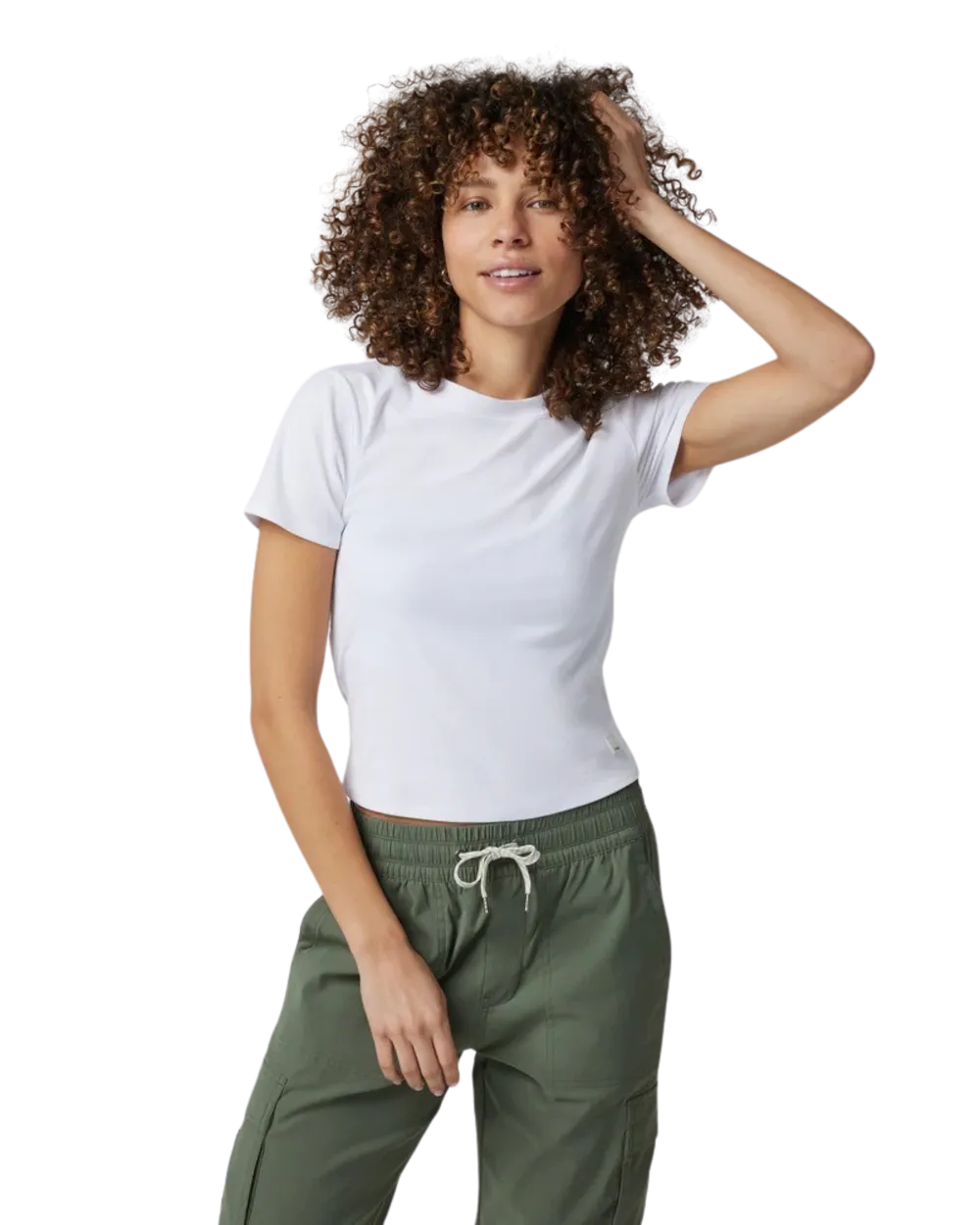 Pose Fitted T-Shirt in White