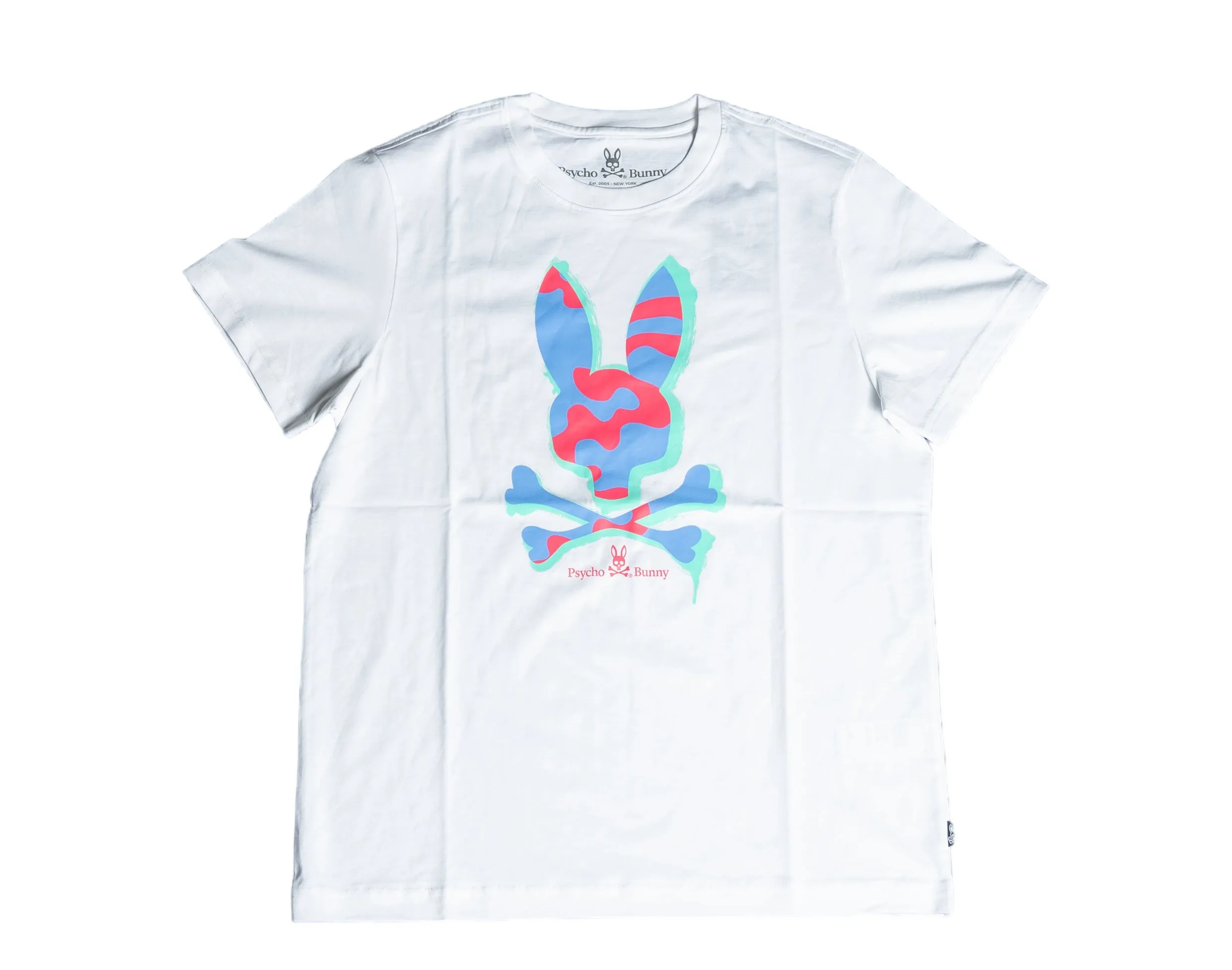 Psycho Bunny Jacob Graphic White Men's Tee Shirt B6U819S1PC-WHT