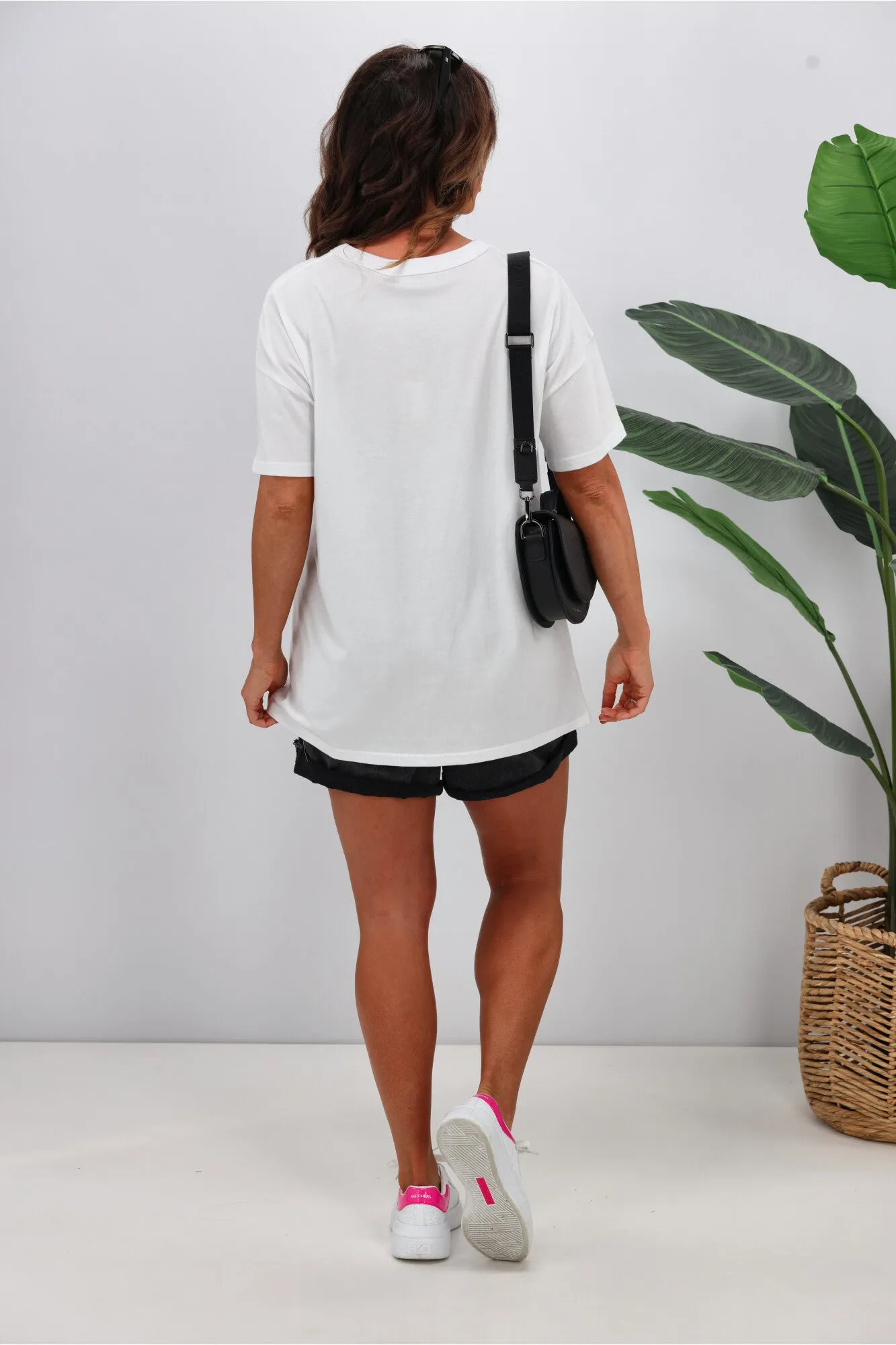 Rebel Club by Shine On Sweetheart Boyfriend Tee White