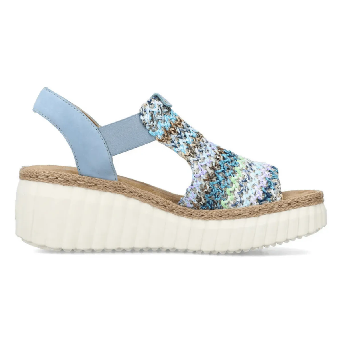 Rieker Women's 69172-91 Rose Blue Multi/Aqua