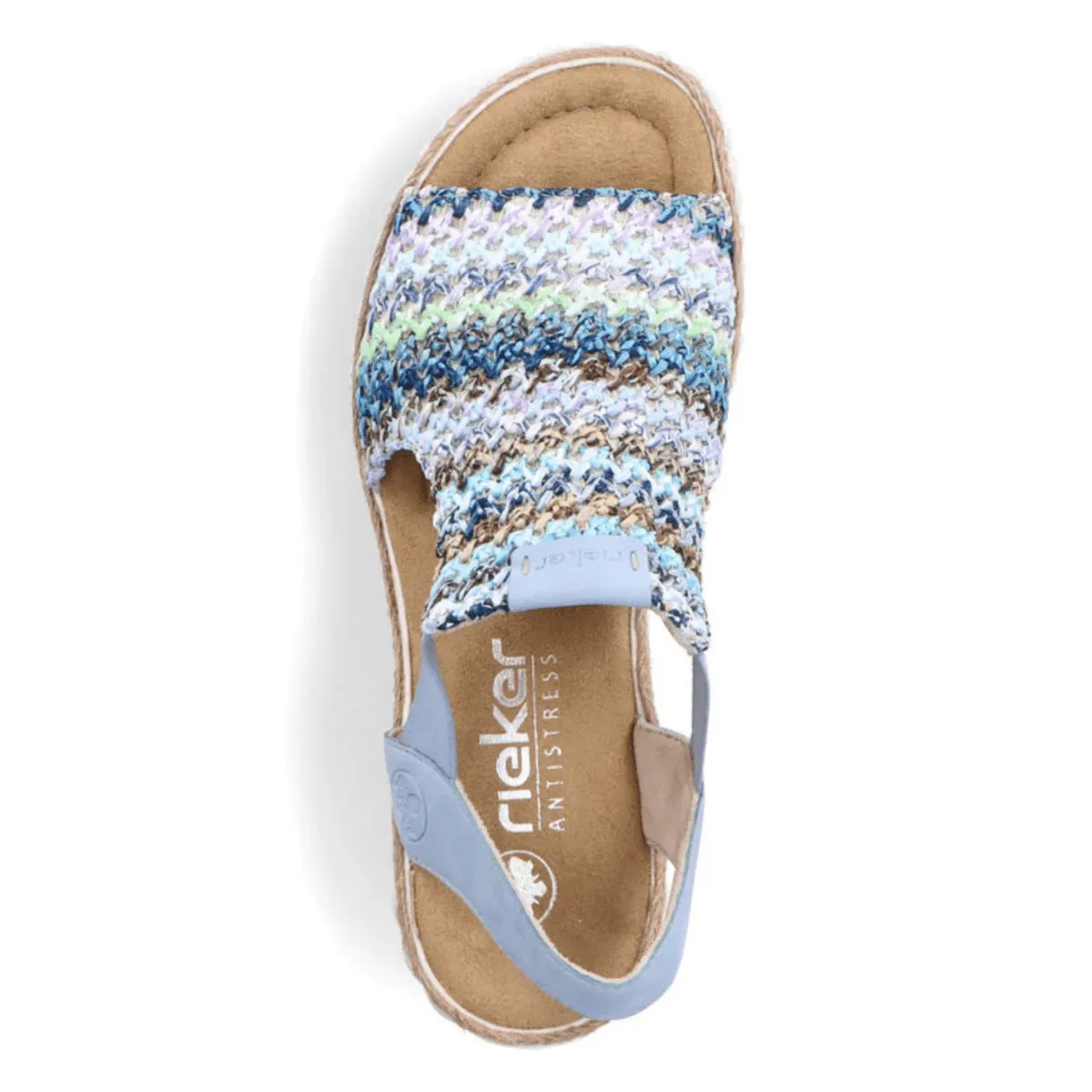 Rieker Women's 69172-91 Rose Blue Multi/Aqua
