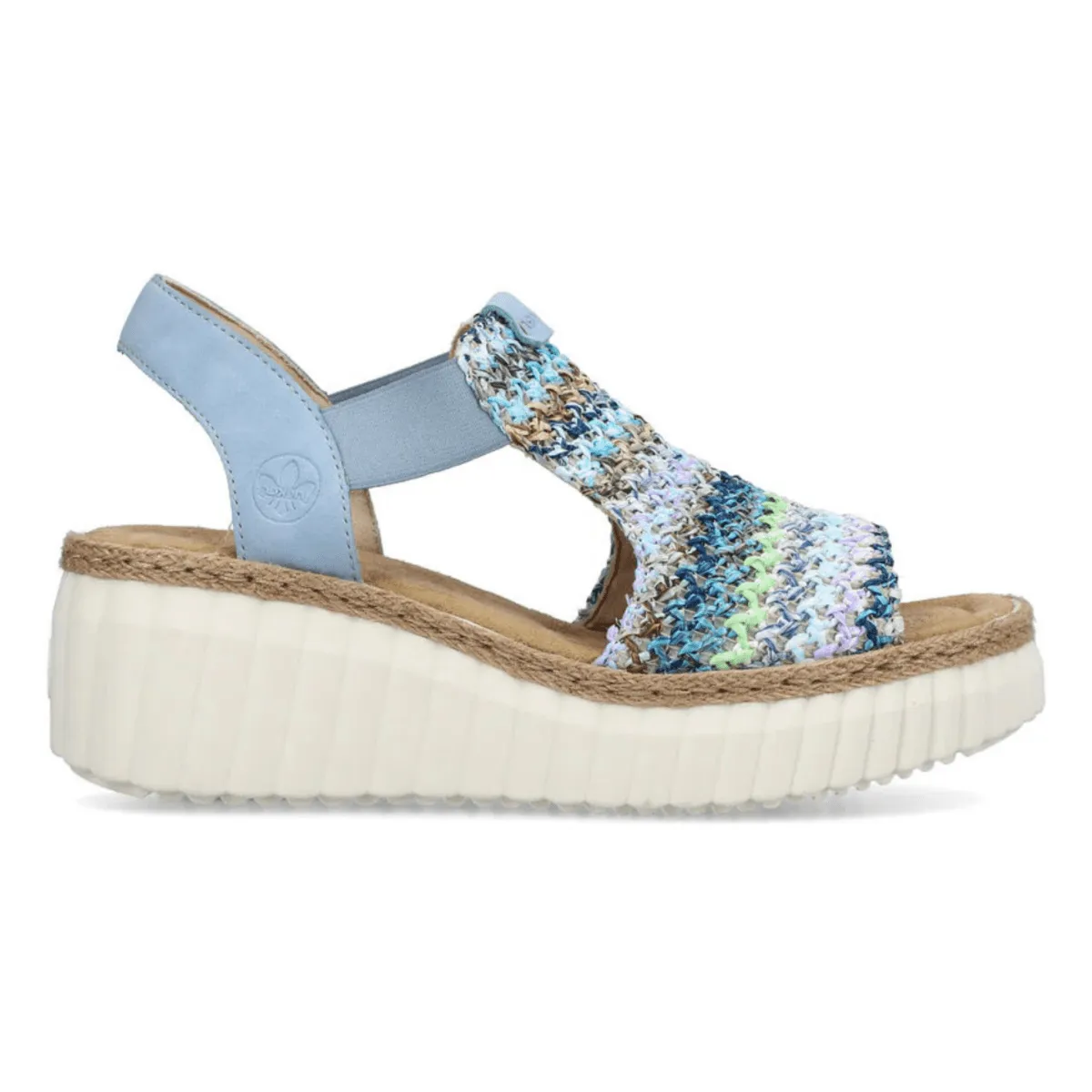 Rieker Women's 69172-91 Rose Blue Multi/Aqua