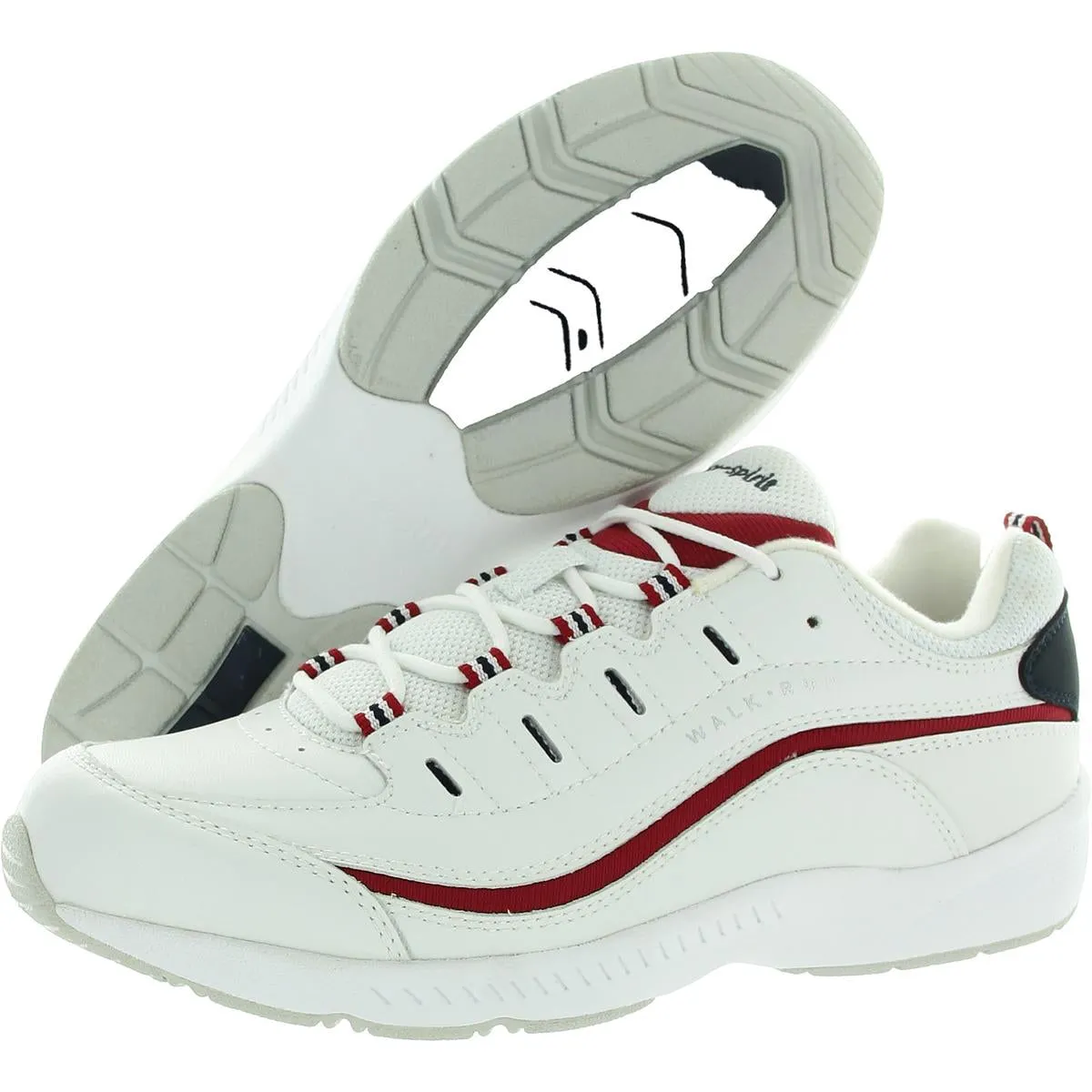 Romy Womens Contrast Trim Athletic Walking Shoes