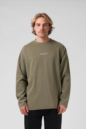 RPM Mens Sanded OS L/S Tee Vintage Sage