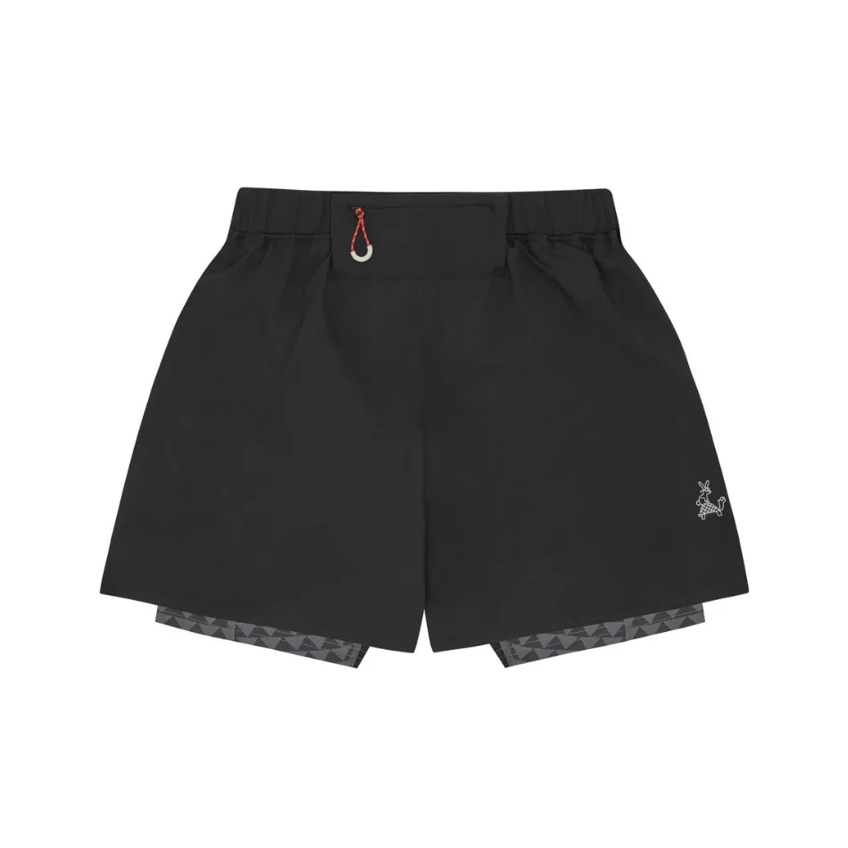 Sealskinz Men's Neatishead Quick Dry Running Shorts with Under Short in Black SS25