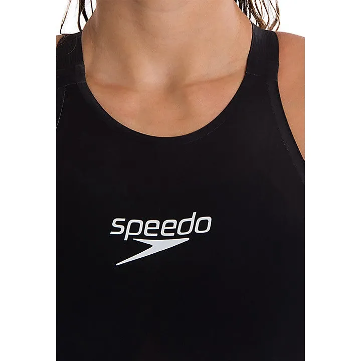 Speedo LZR Pure Valor Kneeskin Open Back- Black (Size 25)
