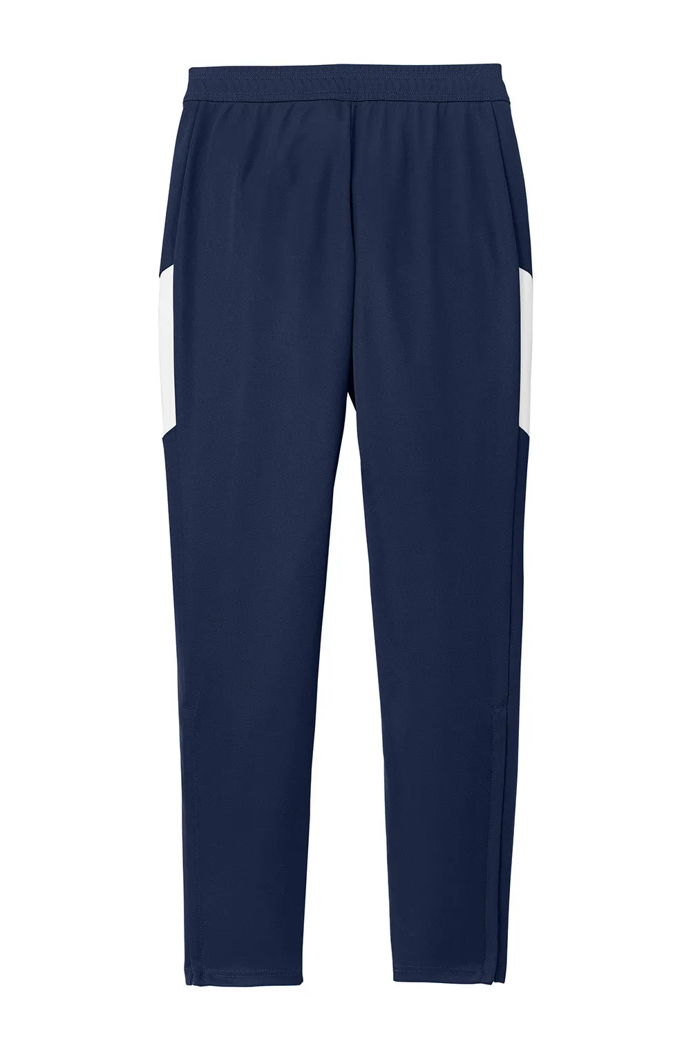 Sport-Tek Womens Moisture Wicking Travel Pants w/ Pockets - True Navy Blue/White