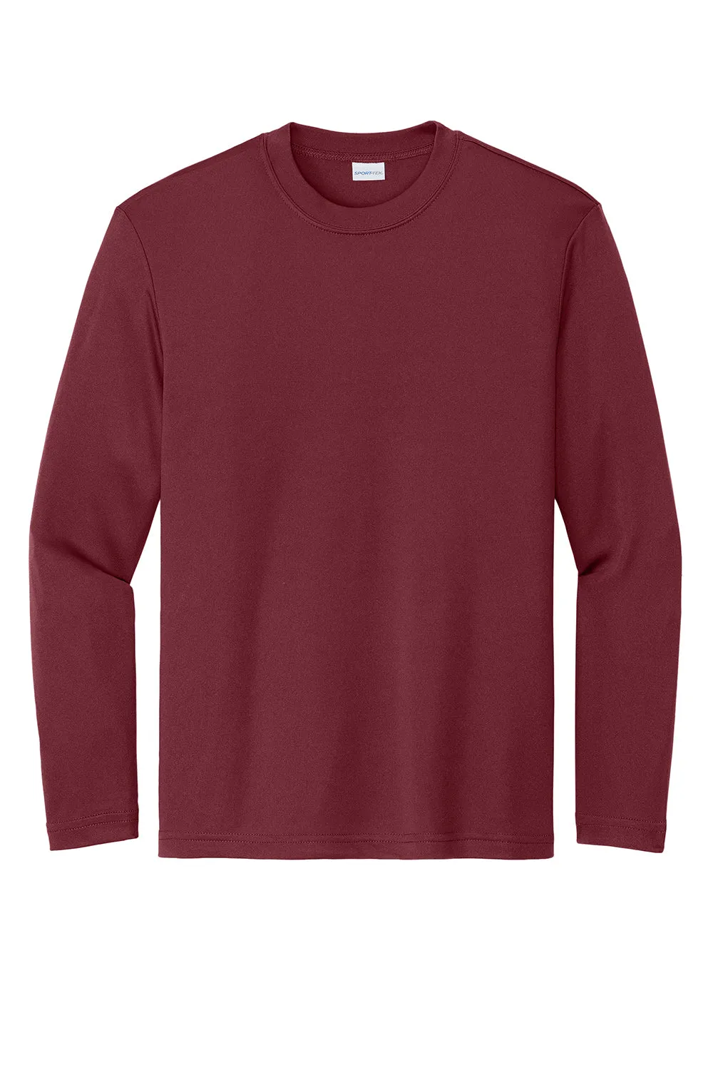 Sport-Tek Youth Competitor Moisture Wicking Long Sleeve Crewneck T-Shirt - Maroon