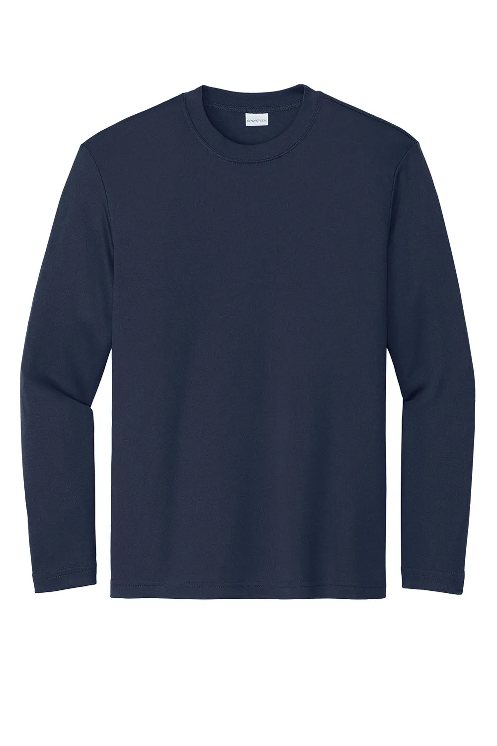 Sport-Tek Youth Competitor Moisture Wicking Long Sleeve Crewneck T-Shirt - True Navy Blue