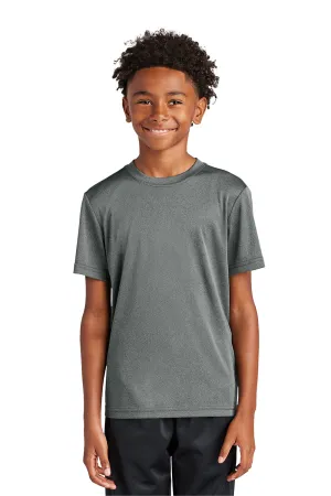 Sport-Tek Youth Competitor Moisture Wicking Short Sleeve Crewneck T-Shirt - Heather Iron Grey