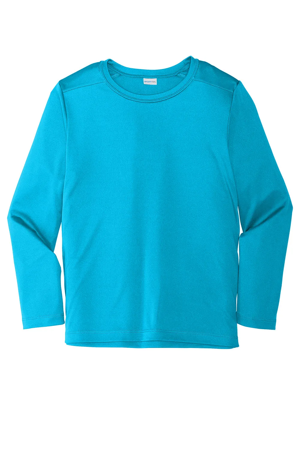 Sport-Tek Youth Moisture Wicking Long Sleeve Crewneck T-Shirt - Sapphire Blue