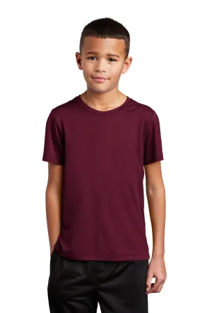 Sport-Tek Youth Moisture Wicking Short Sleeve Crewneck T-Shirt - Cardinal Red