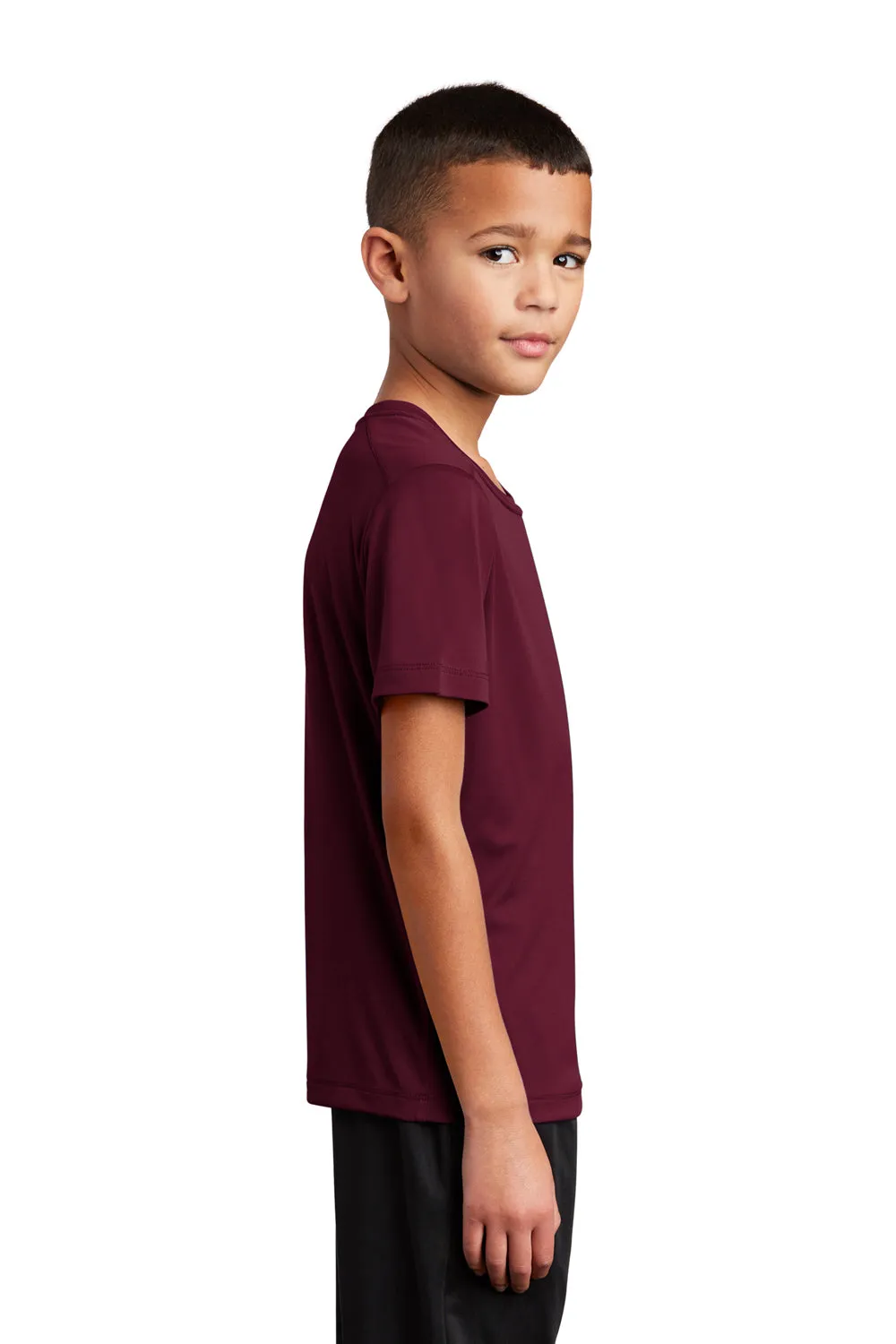 Sport-Tek Youth Moisture Wicking Short Sleeve Crewneck T-Shirt - Cardinal Red