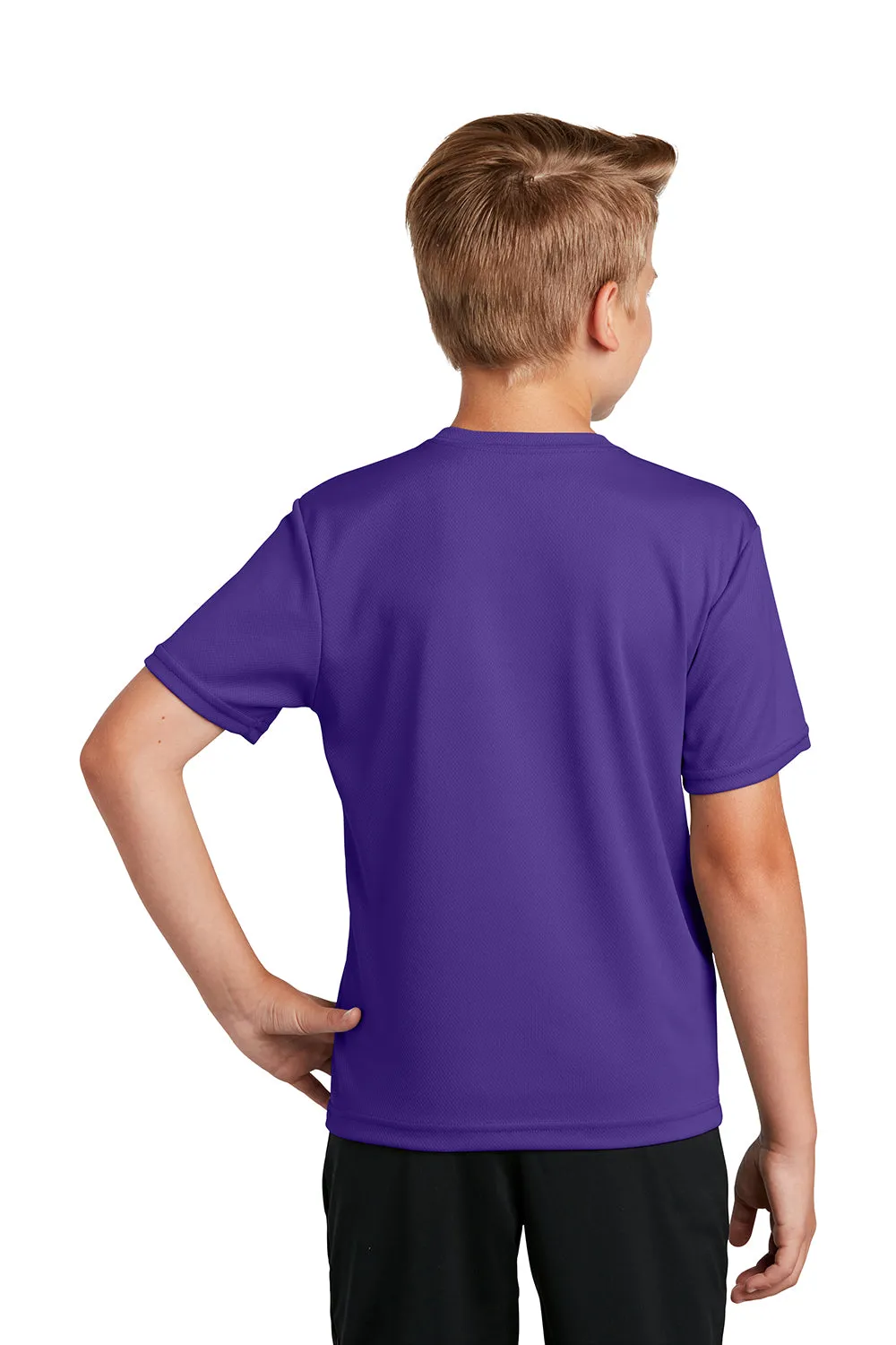 Sport-Tek Youth RacerMesh Moisture Wicking Short Sleeve Crewneck T-Shirt - Purple - Closeout