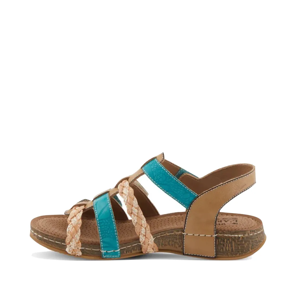 Spring Step Women's Delila Sandal in Blue Multi