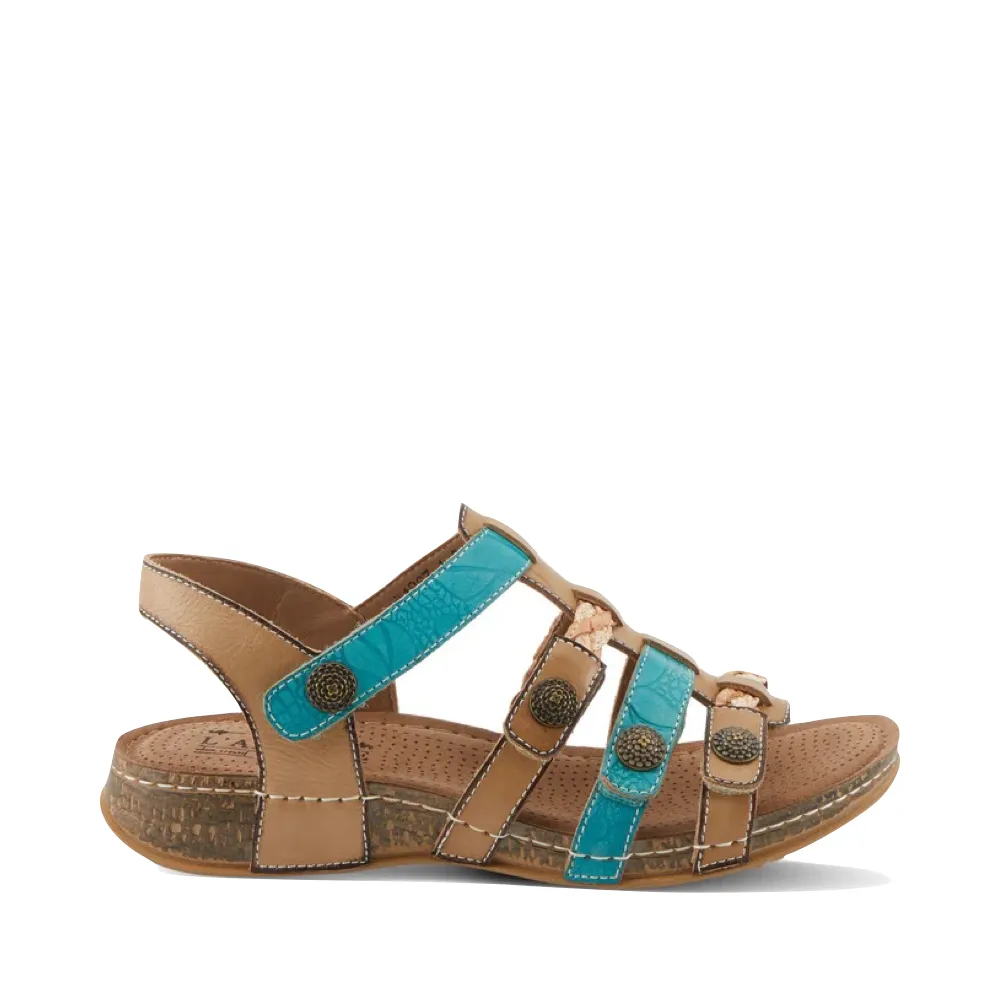 Spring Step Women's Delila Sandal in Blue Multi