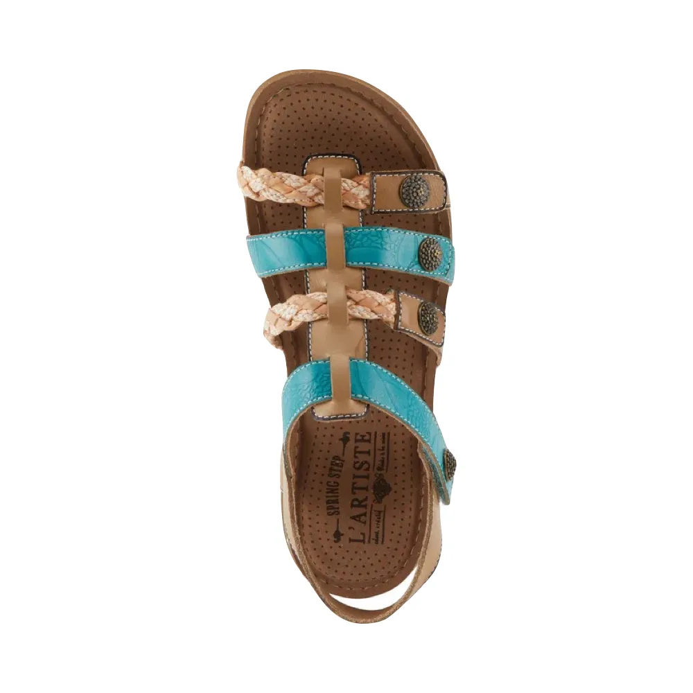 Spring Step Women's Delila Sandal in Blue Multi